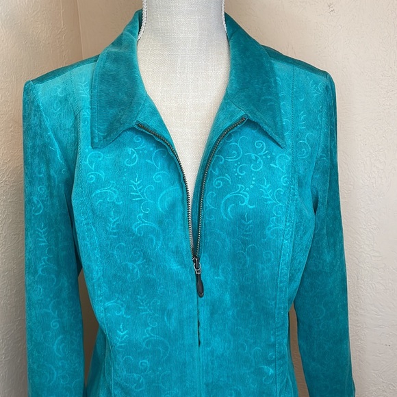 🎉HP🎉Christopher & Banks Petite Sea Green Corduroy Jacket - Picture 12 of 12